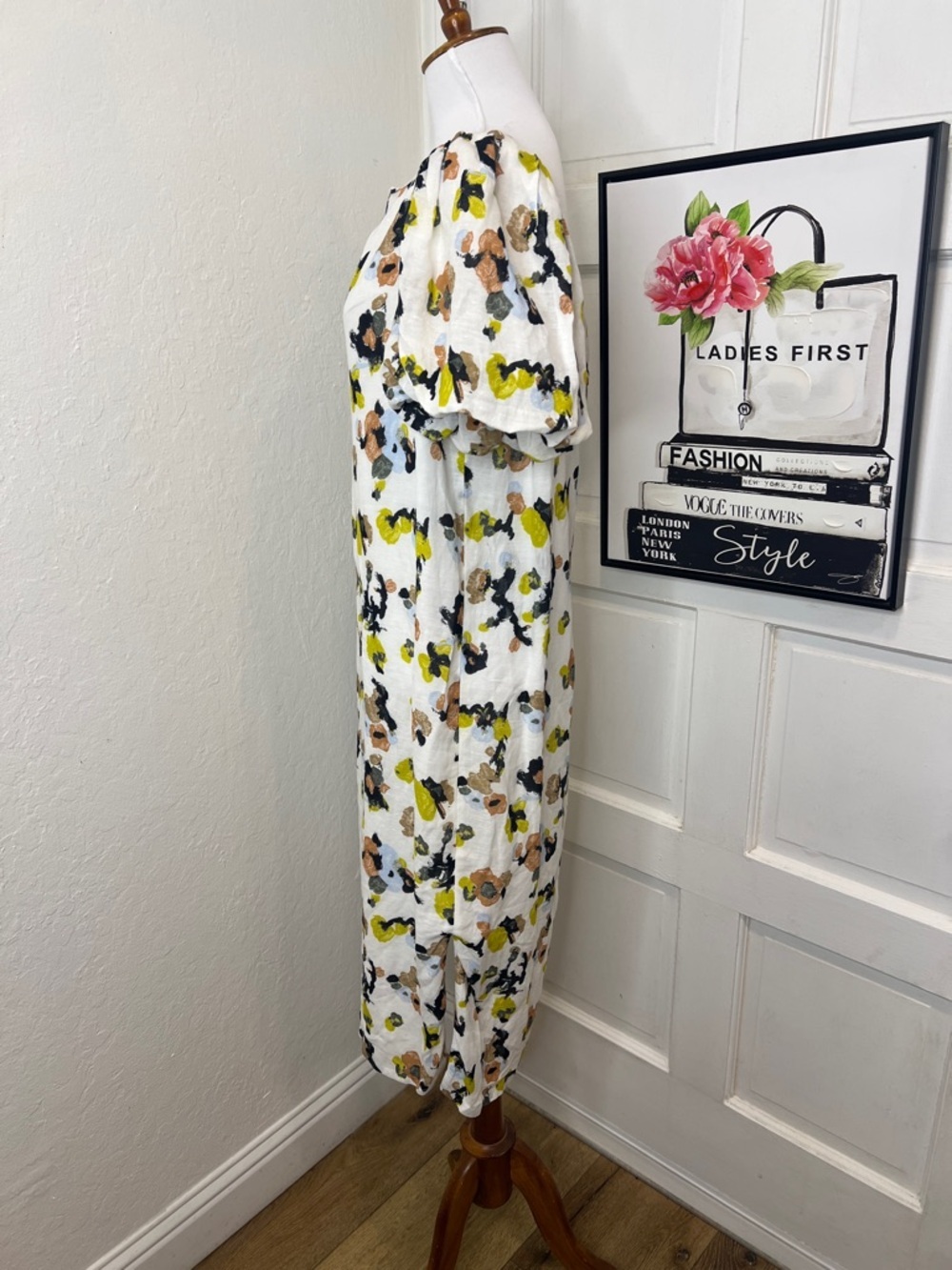 MM Lafleur Gali Dress in Meadow Print Linen Size S - Picture 5 of 13